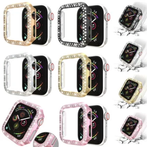 Per Apple Watch 1234567 Custodia Quadrante 38/40/42/44/mm Bling Cristallo Strass - Foto 1 di 68