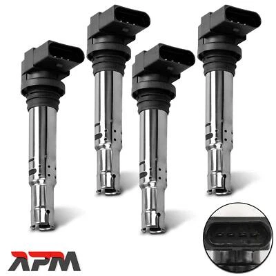 4X Bobine d'Allumage pour VW Golf 4 Polo Audi Skoda Fabia Seat Ibiza 1.4 1.6L - Photo 1/4