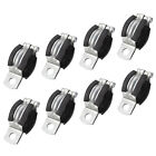 8Pcs Split Ring Hanger Pipe Strap Rubber Cushion Pipe Support Fit for 1-1/4"