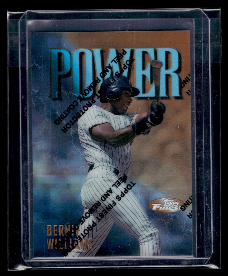 1997 Topps Finest Refractor #45 Bernie Williams Yankees W/Protector - Image 1 of 2