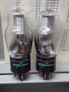2 genuine Seeburg BRANDED vintage 2050 jukebox tubes USA-made pro tested good - Picture 1 of 2
