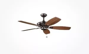Kichler Canfield 52" 5 Blade Indoor Ceiling Fan with Walnut/Cherry Blades - Picture 1 of 1