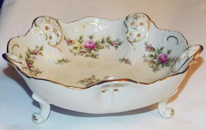 Rosenthal Molière Moosrose Schale auf 3 kleinen Füßen Ø19cm - Bild 1 von 3