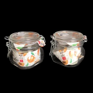 Bormioli Rocco Fido Clear Glass Jar with 85 mm Gasket, 0.5 Liter Pack of 2 - Picture 1 of 8