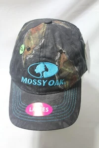 Mossy Oak Women's Black/Grey Eclipse Camo Baseball Cap Hat Adjustable  - Picture 1 of 3