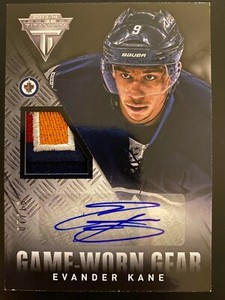 2013-14 PANINI TITANIUM GAME WORN GEAR AUTO PATCH EVANDER KANE 07/10