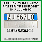 REPLICA TARGA AUTO ITALIANA RILIEVO ART.102 D.LGS285/92 /POSTERIOR