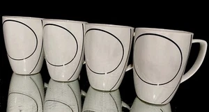 Corelle .....Simple Lines...Set of (4) Mugs...Appear Unused...4.25"..Buy it Now! - Picture 1 of 8