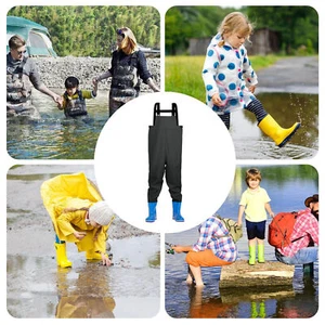 Kids Chest Waders Youth Fishing Waders for Toddler Children Waterproof Waders UK - Picture 1 of 14