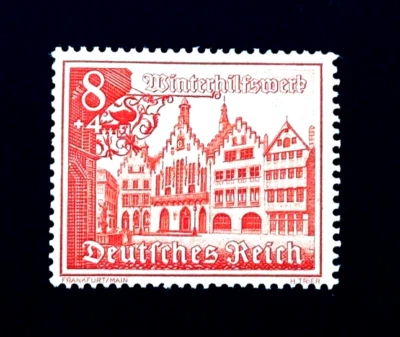 Selo ALEMANHA - 1939 Edifícios de Alívio de Inverno Semi Postal Sn B164 Estado Perfeito OG H r25 - Imagem 1 de 2