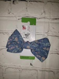 Botas y pajarita deslizable azul corteza cuello perro/gato talla única - Imagen 1 de 2