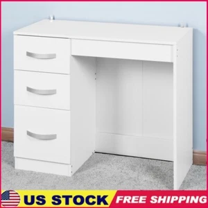 Wooden Desk W/ 3 Drawers Multi-Function Writing Table Home Office Small Spaces - Picture 1 of 8