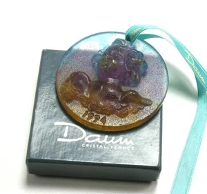 DAUM ANGEL CHERUB PATE DE VERRE GLASS CRYSTAL CHRISTMAS ORNAMENT DE NOEL 1994 - Picture 1 of 4
