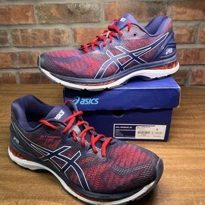 Asics Herren Gel-Nimbus 20 Laufschuhe blau/rot Turnschuhe T800N Größe 9 - Bild 1 von 13