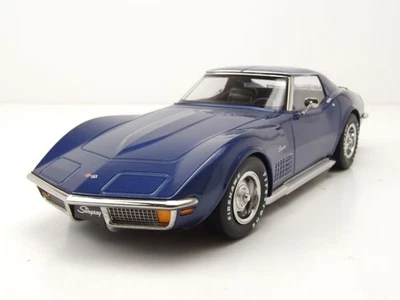 Chevrolet Corvette Stingray C3 1972 Blu Metallizzato Modellino 1:18 KK Scale - Immagine 1 di 4