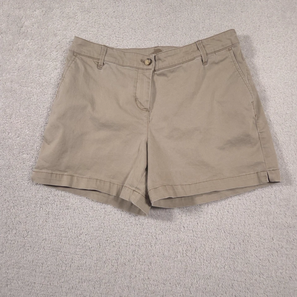 Tommy Bahama Pantalones Cortos Mujer 10 Caqui Chino Elástico Algodón Tencel Informal Bolsillos Foto 1 de 4