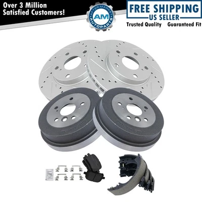 Тормозная колодка и ротор, башмак и комплект барабанов подходят для Toyota Camry 1999-2001 Solara 1997-2000 годов выпуска - Изображение 1 из 4