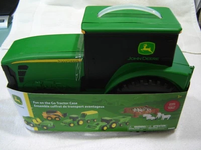 ERTL TOMY John Deere Tractor Carrying Case Fun On The Go 18 Piece Set New - Image 1 of 4