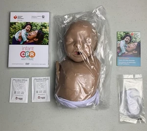 Learn Infant CPR Anytime Kit AHA Heart Association Training DVD & Baby Manikin  - Picture 1 of 13