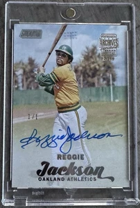 2018 Topps Archives Signature Series Reggie Jackson Auto 1/1 Stadium Club Card - Picture 1 of 2