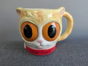 Taza 3D bigotes retorcidos regalo para amantes de los gatos, taza de café - Imagen 1 de 4