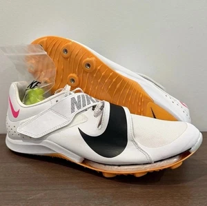 Scarpe Nike Air Zoom LJ Elite bianche lunghe da pista CT0079-101 da uomo taglia 9 NUOVE - Foto 1 di 11