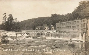 Postal LP55 Springfield Vermont Black River Falls Bridge 1914 RPPC - Imagen 1 de 2