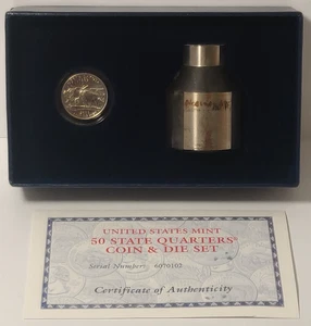 U. S. MINT 50 STATE QUARTERS COIN & DIE SET 2006 NORTH DAKOTA  P & D MINTS 2 DIE - Picture 1 of 24