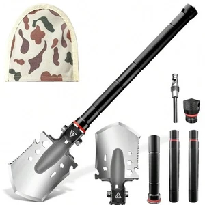 Folding Survival Shovel, 180 Degree Folding Multifunctional Portable Camping ... - Picture 1 of 7