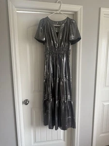 Anthropologie Somerset Maxi Dress, Metallic Edition, Size Small - Picture 1 of 8