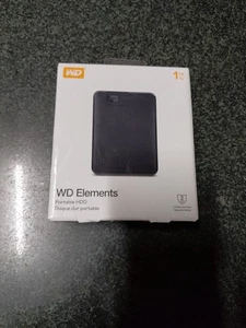 WD 1TB Elements HDD USB Portable Hard Drive Western Digital - Picture 1 of 4