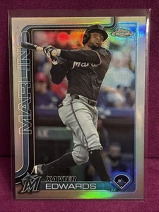 2025 Topps Chrome - Xavier Edwards #115 Refractor | Marlins - Picture 1 of 2
