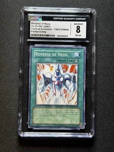CGC 8 ERROR Yugioh Reverse Of Neos #TAEV-EN046 CRIMP ERROR POP 1! - Picture 1 of 3