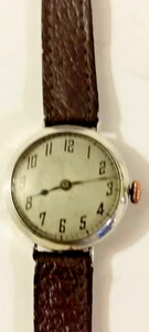 Vintage gepunzt Silber Herren Trench Style Uhr 4 Jewels funktioniert - Bild 1 von 12