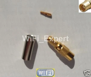 100 x MMCX straight Female plug connector for RG316 RG174 RF cable crimp solder - Picture 1 of 4