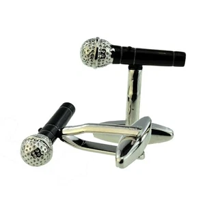 Modern Style Microphone Musician Cufflinks Presented in a Box X2AJ510 - Picture 1 of 1