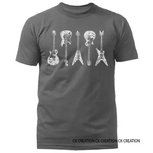 Music Band Guitar Instrument Graphic T-shirt - Picture 1 of 15