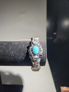 Carolyn Pollack .925 Leather Bracelet Cuff - Picture 1 of 4
