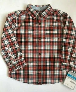 NUEVO CON ETIQUETAS Camisa Carter's Baby Boys Cuadros Botón Delantero Talla 24 Mons $22 - Imagen 1 de 6