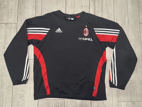 Vintage AC Milan 2003 Adidas Sweater Men’s Sz Large Used Black Cover