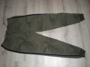 Abercrombie & Fitch Joggers Sweatpants Men’s Small Camo Navy Green Blue Stripe - Picture 1 of 6