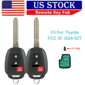 2 For 2018 2019 2020 2021 Toyota Tundra Key Keyless Remote Fob GQ4-52T H Chip - Picture 1 of 8