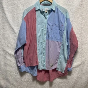 BDG Urban Outfitters Colorblock Patchwork Button Down Shirt Gr. S 100% Baumwolle - Bild 1 von 11