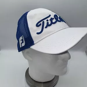 Titleist Pro V1 FootJoy FJ weiß/blau Mesh Back Trucker Snapback Golfmütze Kappe - Bild 1 von 16