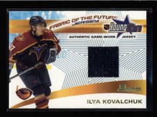 ILYA KOVALCHUK 2001/02 BOWMAN YOUNG STARS ROOKIE USED WORN JERSEY AY4371