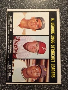 1967 Topps #238 Leaders Koufax, Bunning, Veale | VG (OC) | ARN155415DTB2 - Picture 1 of 2