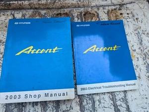 2003 Hyundai Accent Service Shop Repair 2 Manual Set Genuine OEM Electrical Diag - Bild 1 von 17