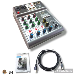 Placa de sonido de audio digital de 4 canales AVEEK y mini consola de mezcla - Imagen 1 de 10