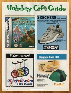 2001 Atlantis Lost Empire GBA/Skechers Sport Print Ad/Poster Sneakers Game Art - Picture 1 of 4