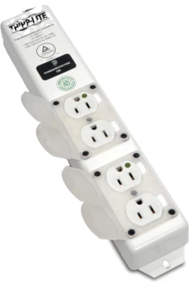 TRIPP LITE SPS406HGULTRA Surge Protector Strip, 4 Outlet, White, 6ft. Cable - Image 1 of 4